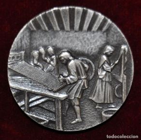 Medallas temáticas: MEDALLA VI FERIA TECNICA NACIONAL DE MAQUINARIA TEXTIL-BARCELONA-1972.
